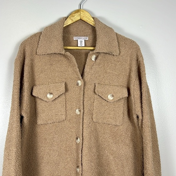 Sincerely Jules for‎ Bandier Cream Aspen Sherpa Shacket EUC - Picture 3 of 11